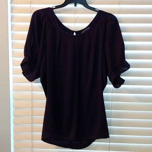 Express silk blouse size medium purple